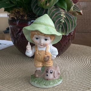 Artmark little boy with his dog